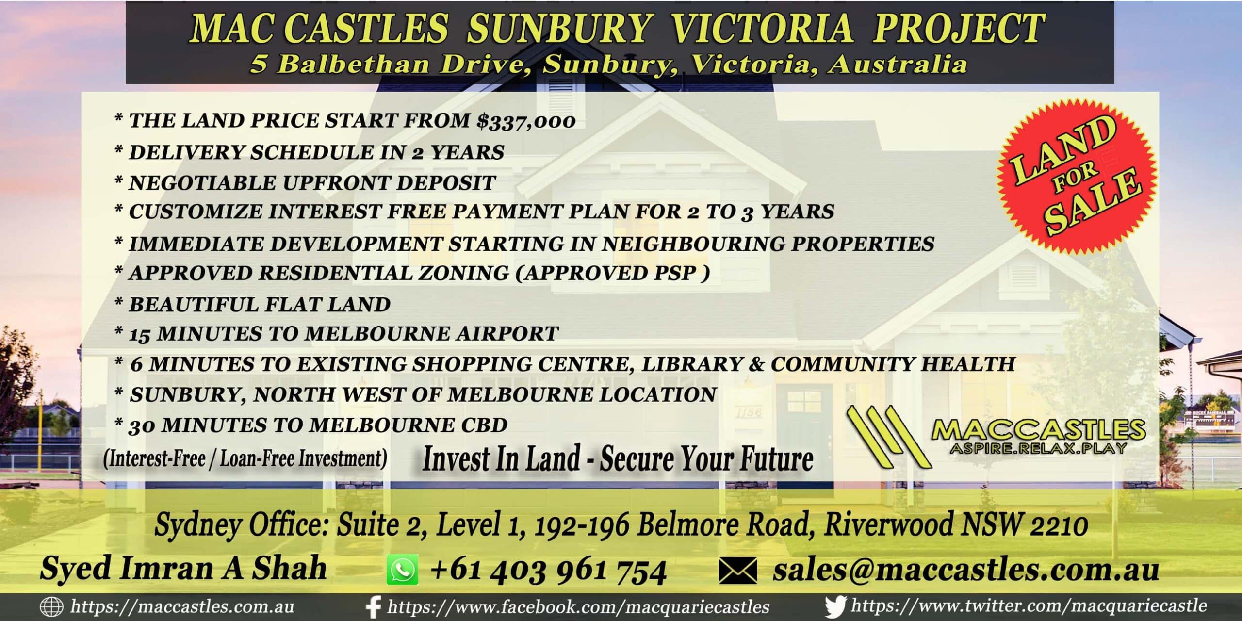 Land for Sale Sunbury Victoria